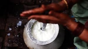 Traditional churning process